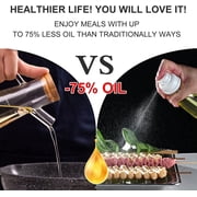 Oil Sprayer for Cooking-6.8 oz/200 ml Olive Oil Sprayer Glass Bottle,Oil Mister for Air Fryer,Canola Oil Spritzer, Widely used for Salad Making,Baking, Frying, BBQ