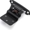36 Packs (18 Pairs) Black 3/8" Inset Matte Black Cabinet Hinge,Self Closing Hinges for Decorative Cabinet Hardware Kitchen Cabinet Hinges with Door Bumper,Kitchen/Bathroom/Furniture Cabinets & Doors