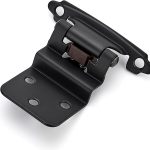 36 Packs (18 Pairs) Black 3/8" Inset Matte Black Cabinet Hinge,Self Closing Hinges for Decorative Cabinet Hardware Kitchen Cabinet Hinges with Door Bumper,Kitchen/Bathroom/Furniture Cabinets & Doors