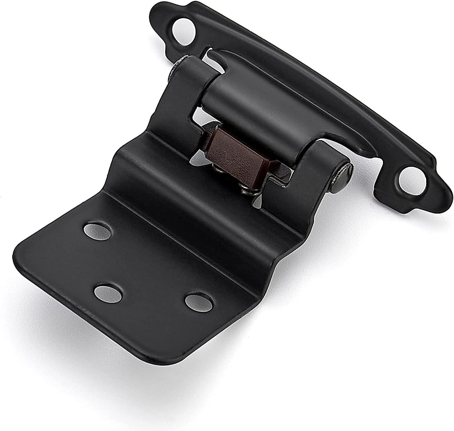 36 Packs (18 Pairs) Black 3/8" Inset Matte Black Cabinet Hinge,Self Closing Hinges for Decorative Cabinet Hardware Kitchen Cabinet Hinges with Door Bumper,Kitchen/Bathroom/Furniture Cabinets & Doors