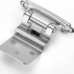 36 Packs (18 Pairs) Silver 3/8" Inset Matte Cabinet Hinge,Self Closing Hinges for Decorative Cabinet Hardware Kitchen Cabinet Hinges with Door Bumper,Kitchen/Bathroom/Furniture Cabinets & Doors