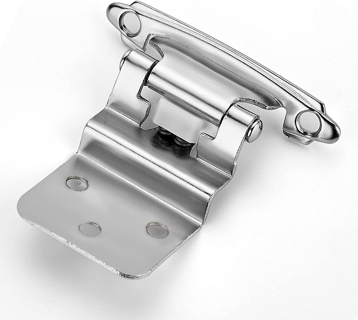 36 Packs (18 Pairs) Silver 3/8" Inset Matte Cabinet Hinge,Self Closing Hinges for Decorative Cabinet Hardware Kitchen Cabinet Hinges with Door Bumper,Kitchen/Bathroom/Furniture Cabinets & Doors
