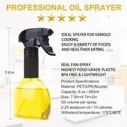 Oil Sprayer for Cooking-8 oz/280 ml olive oil sprayer Bottle,Oil Mister for Air Fryer,Canola Oil Spritzer, for Salad Making,Baking, Frying, BBQ