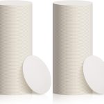 Disposable Paper Coasters 3.54-Inch Bulk White Cardboard Coasters for Drinks, Suitable for DIY Crafts, Kids' Art, Bars, and Weddings.
