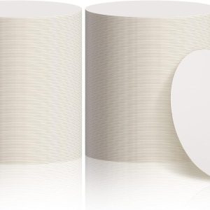 Disposable Paper Coasters 3.54-Inch Bulk White Cardboard Coasters for Drinks, Suitable for DIY Crafts, Kids' Art, Bars, and Weddings.