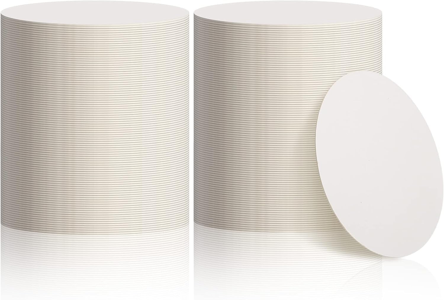 Disposable Paper Coasters 3.54-Inch Bulk White Cardboard Coasters for Drinks, Suitable for DIY Crafts, Kids' Art, Bars, and Weddings.