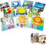 10-Pack Wooden Toddler Puzzles, Montessori Toy for Ages 2-4, Early Learning Preschool Gift