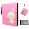 Samerd PU Portable Durable Trading Card Holder with 50 Waterproof Sheets, Holds Up to 900 Cards