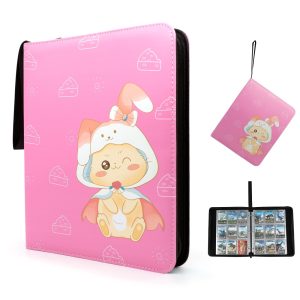 Samerd PU Portable Durable Trading Card Holder with 50 Waterproof Sheets, Holds Up to 900 Cards