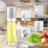 Oil Sprayer for Cooking-6.8 oz/200 ml Olive Oil Sprayer Glass Bottle,Oil Mister for Air Fryer,Canola Oil Spritzer, Widely used for Salad Making,Baking, Frying, BBQ